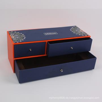 Kundengebundener Luxus-Rechteck-Pappschmuck-Geschenkbox-Fach-Kasten